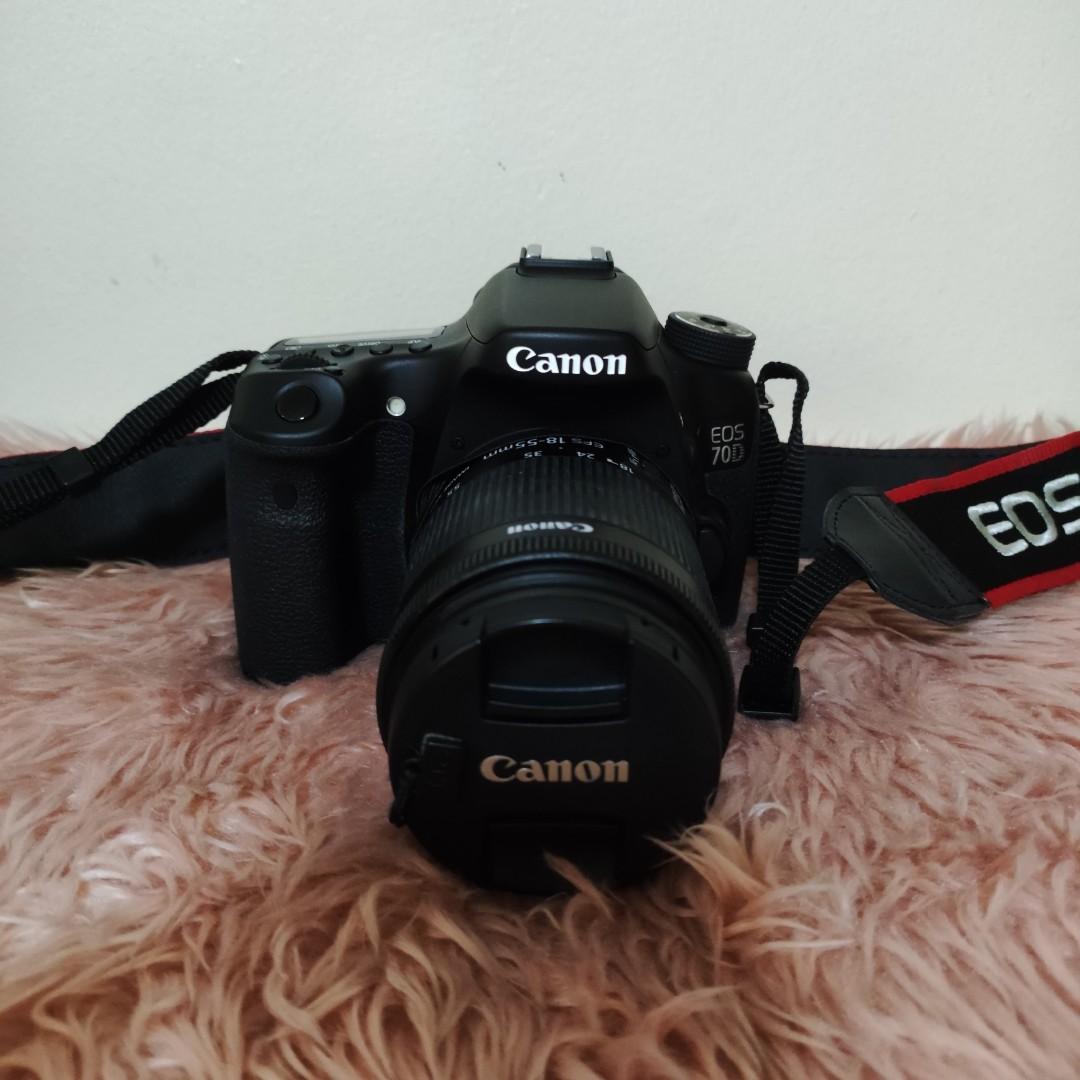 CANON EOS 70D 18-55mm Lens Kit (Category: Cameras) located in Las Pinas. Submitted by 1stofmay.ph (Listing ID 1085503914, Image 1). Description: Canon EOS 70D Bought from Canon SM Aura Issue: Lens No Battery Bag Included As Is Where Is I don't know exactly issue/s of the unit that's why I'm selling it low. PM me for more details.