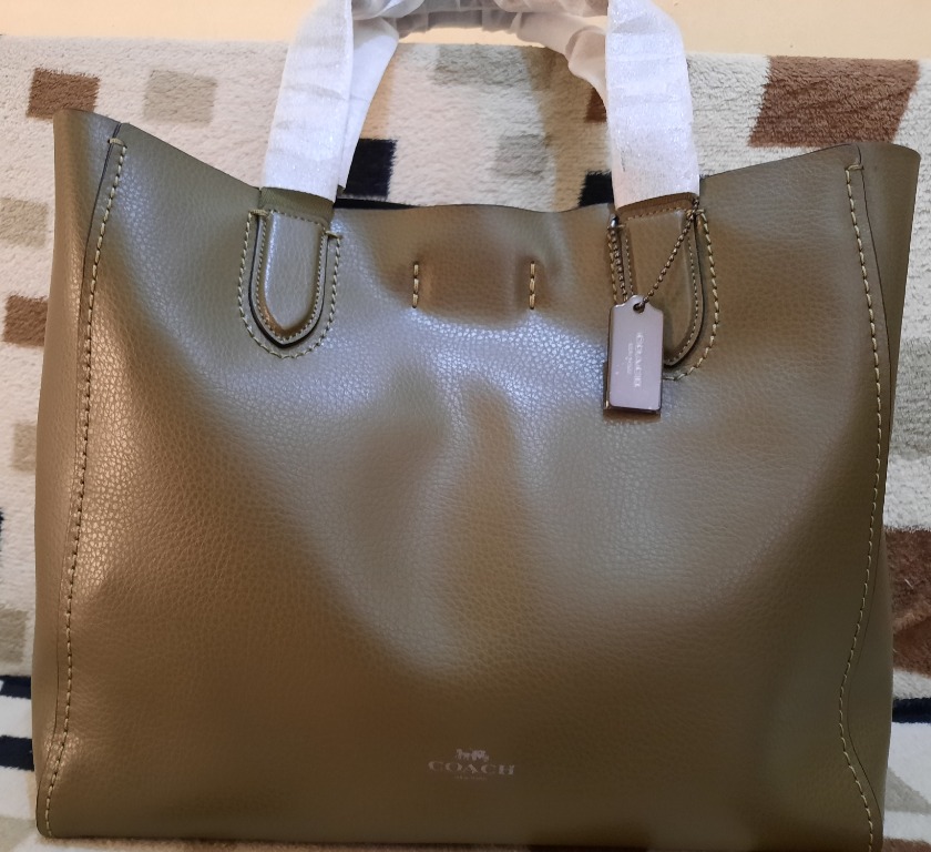 Coach derby tote rose on sale gold