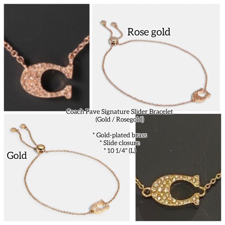 Pave signature cheap slider bracelet