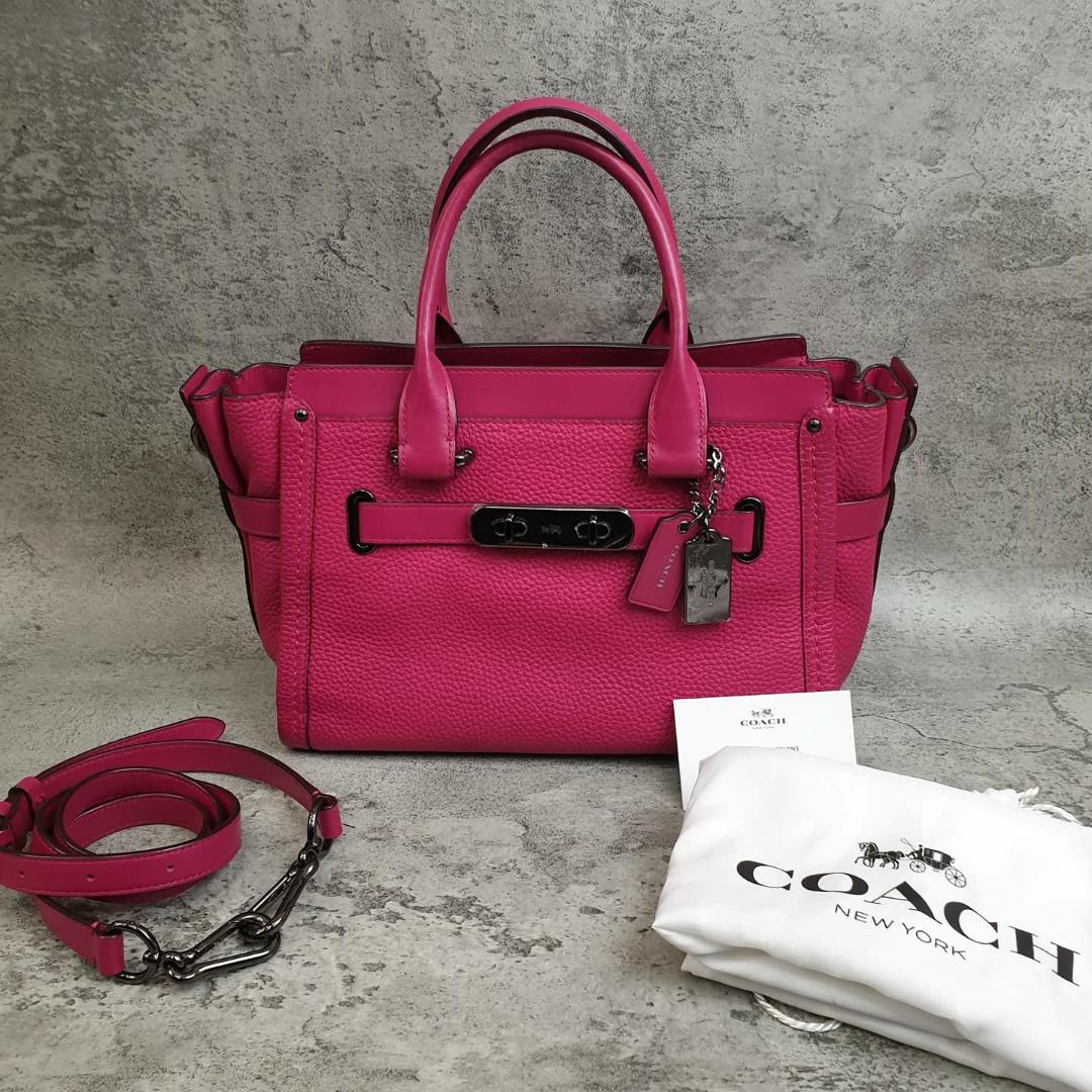 Coach swagger 27 pink hot sale