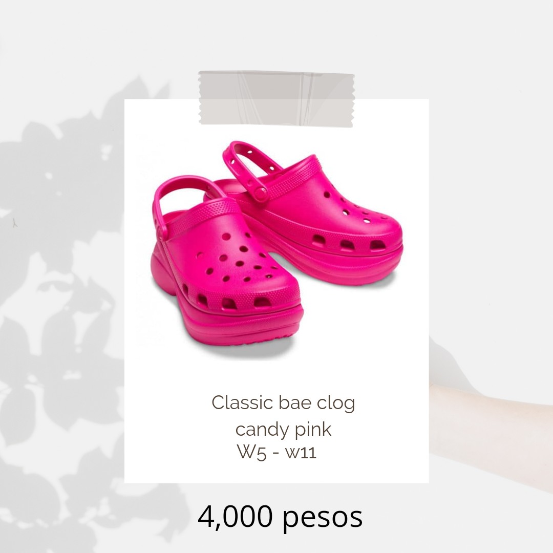 pink bae clogs