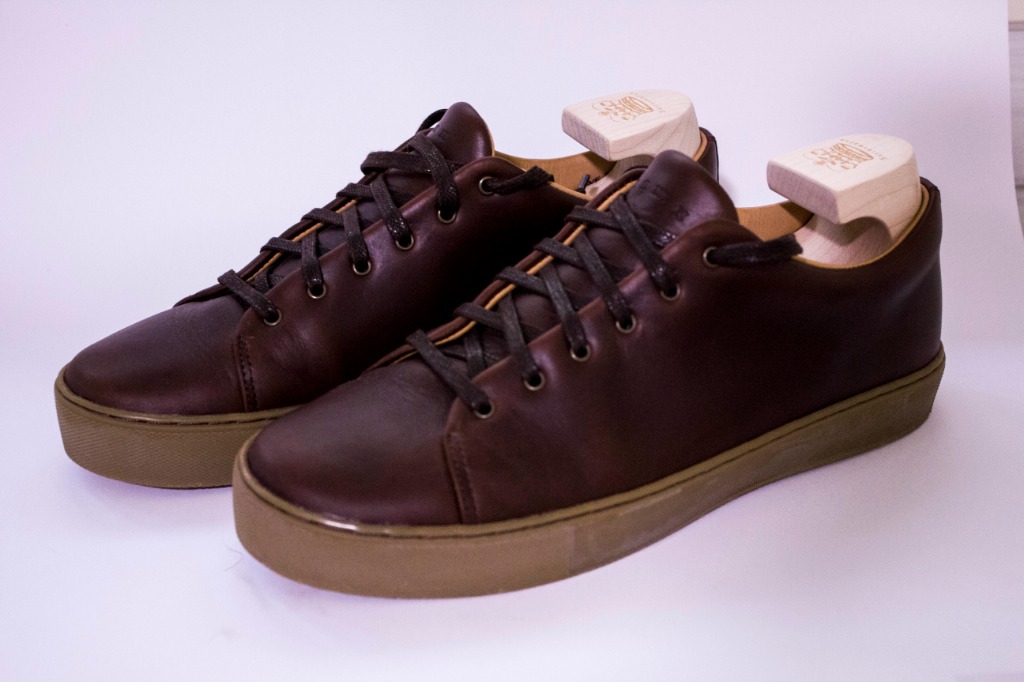 crown shell cordovan sneakers