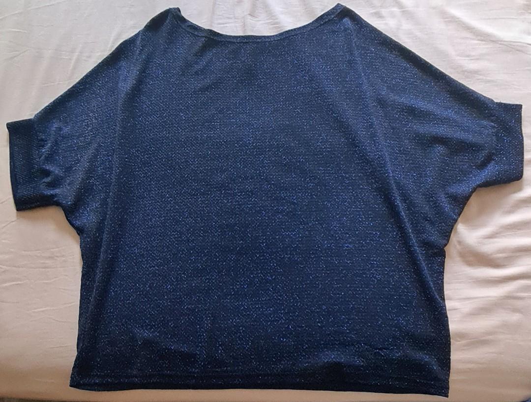 blue glitter tops
