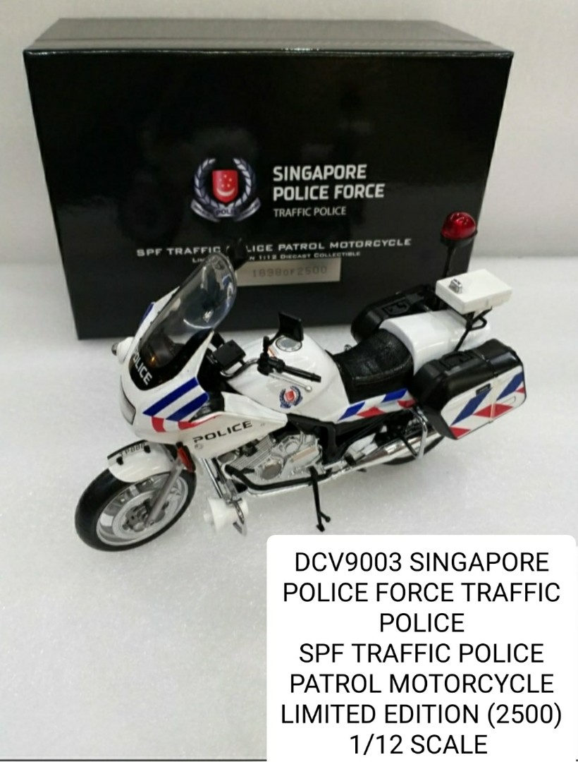 DCV9003 SINGAPORE POLICE FORCE TRAFFIC POLICE SPF TRAFFIC POLICE PATROL  MOTORCYCLE LIMITED EDITION (2500PCS) 1/12 SCALE, Hobbies & Toys, Toys &  Games on Carousell