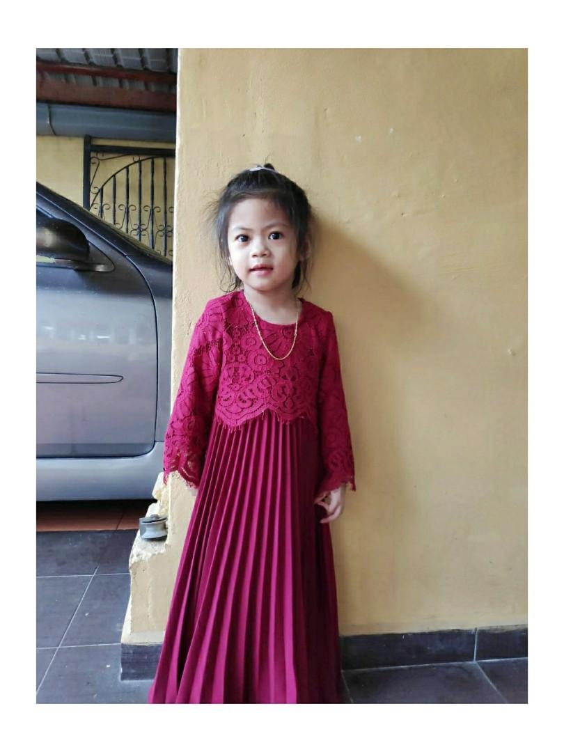 Dress Jubah Budak 3 4 Tahun Baju Raya Women s Fashion Muslimah