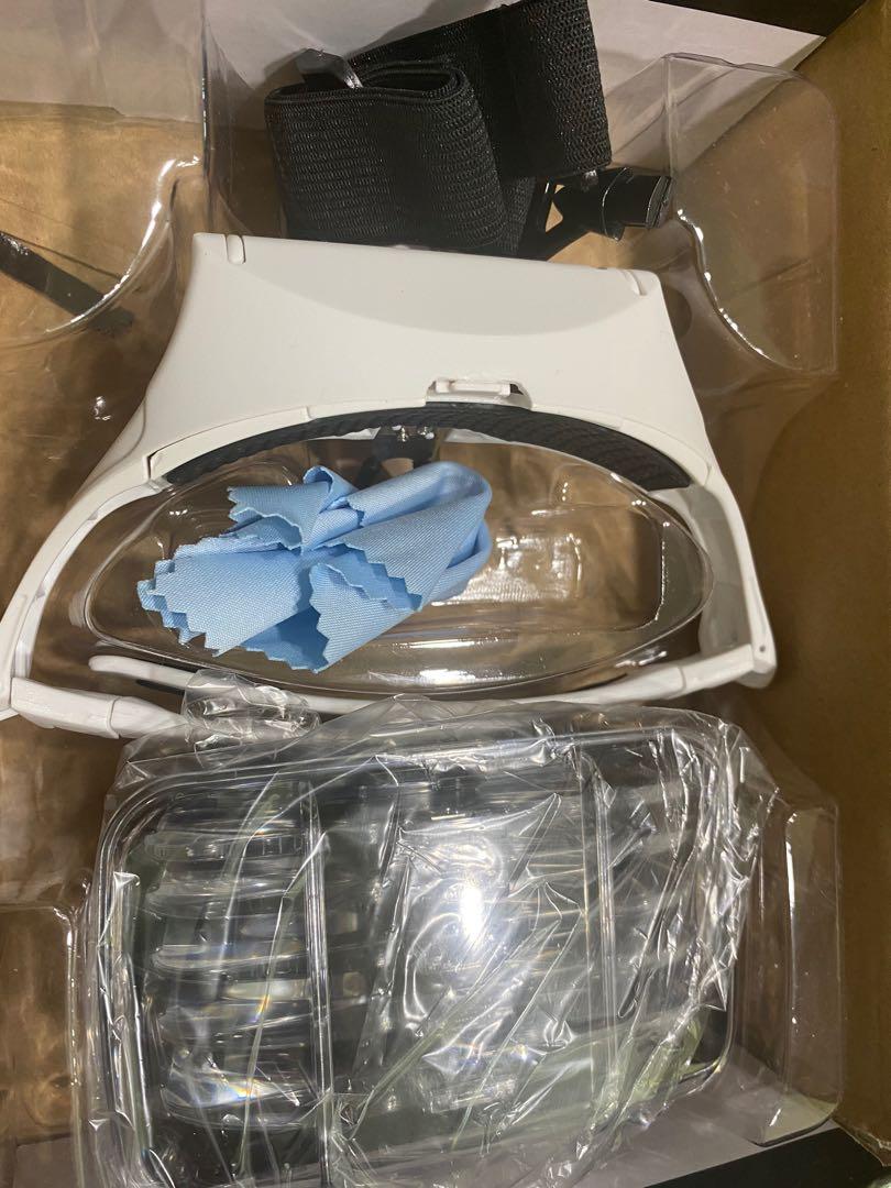 Eyeglasses bracket/headband interchangeable magnifier with 2 LED, Everything Else on Carousell