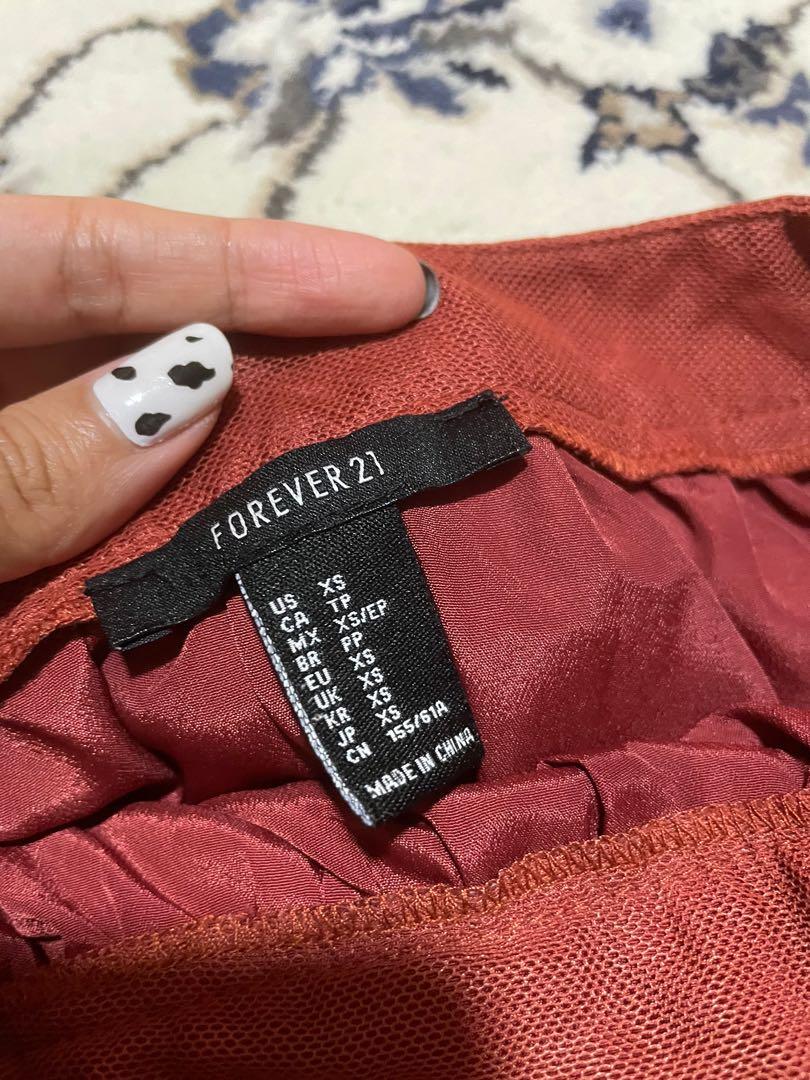 Burnt orange skirt forever 21 2025