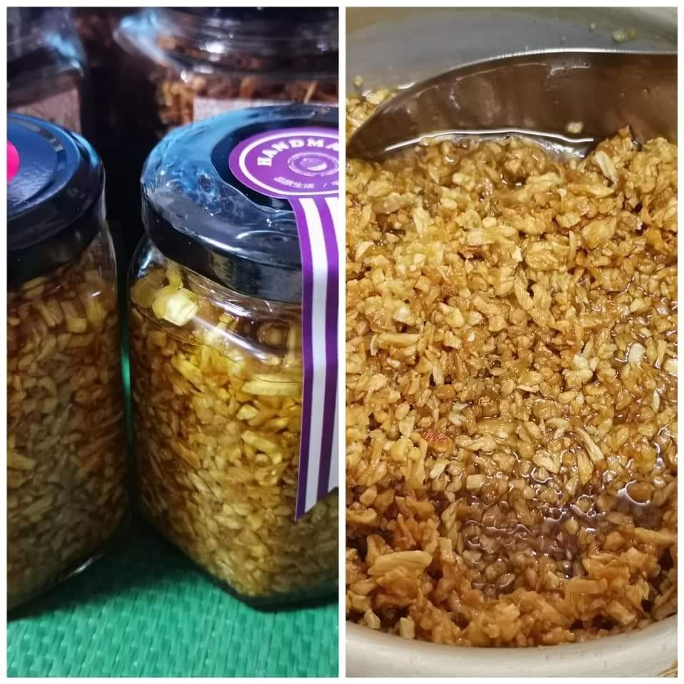 Fried Crispy Pork Lard /Emping belinjo / homemade seasoning powder