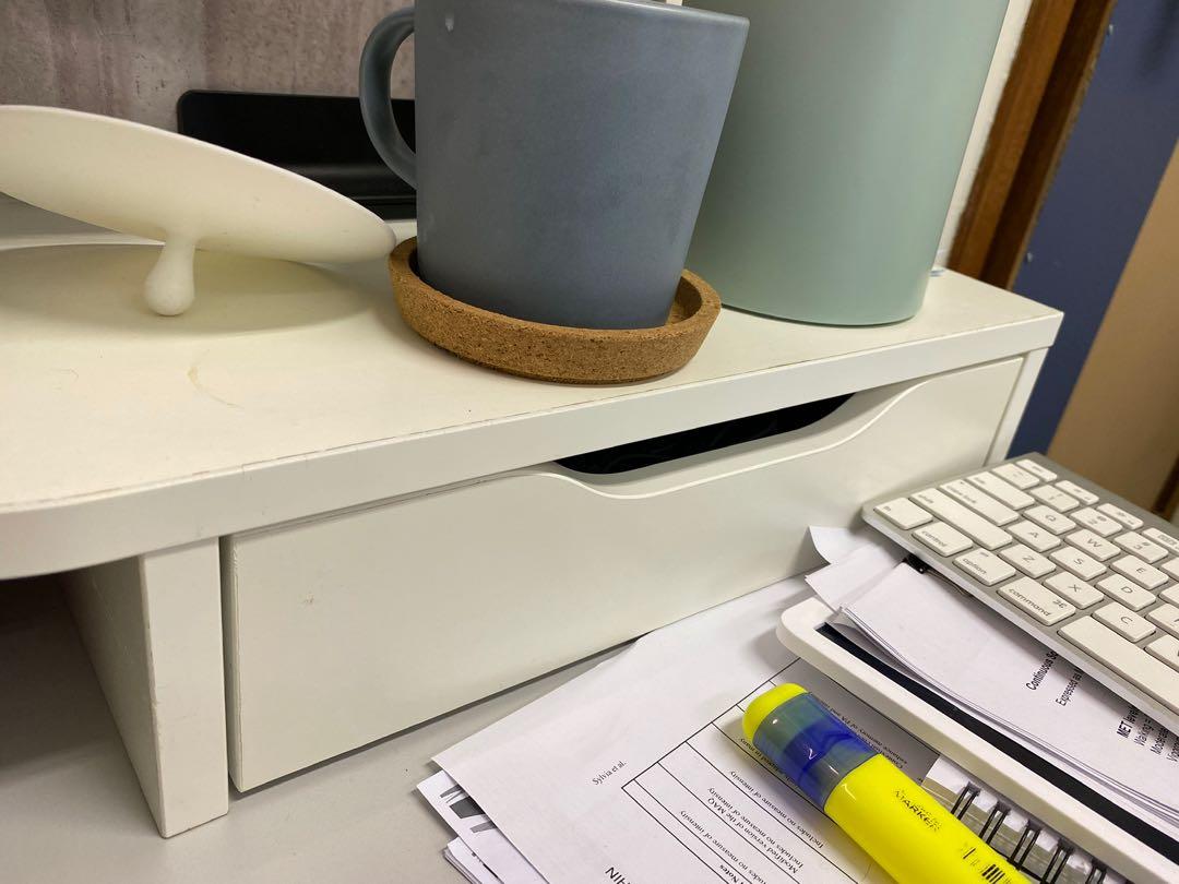Ikea Alex monitor stand and drawers, 傢俬＆家居, 傢俬, 書櫃、櫃子及架 Carousell