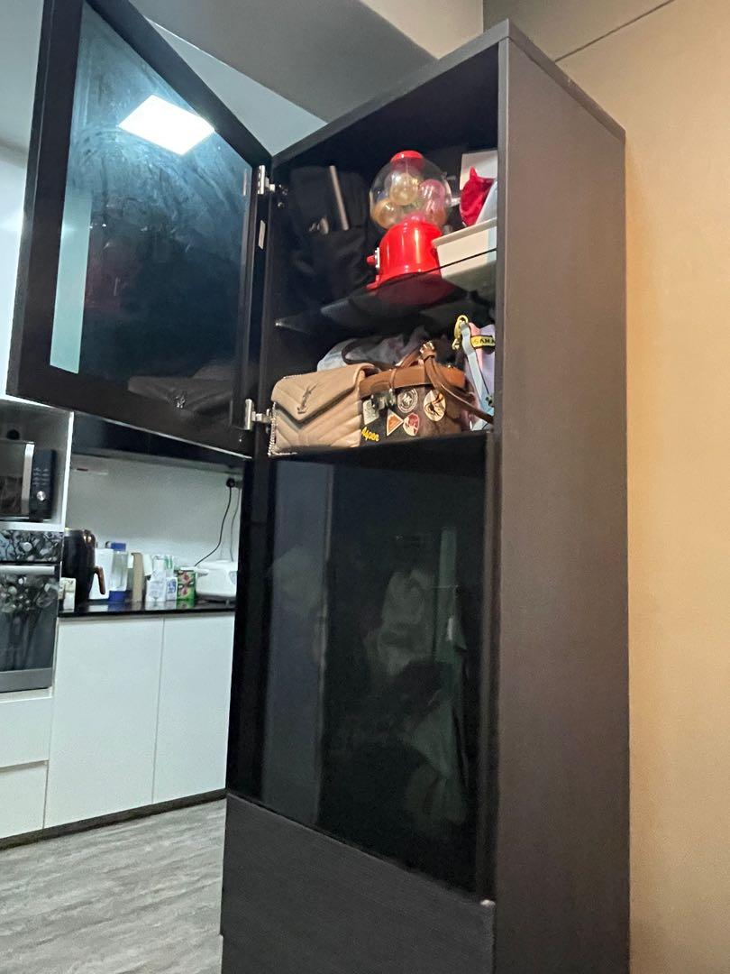 IKEA tall storage display black long store, Furniture & Home