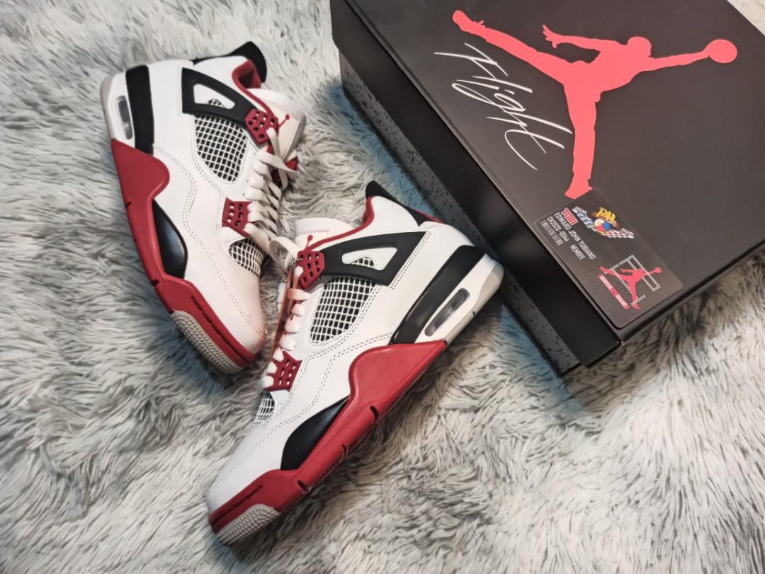 J4 Fire Red, Men's Fashion, Footwear, Sneakers on Carousell