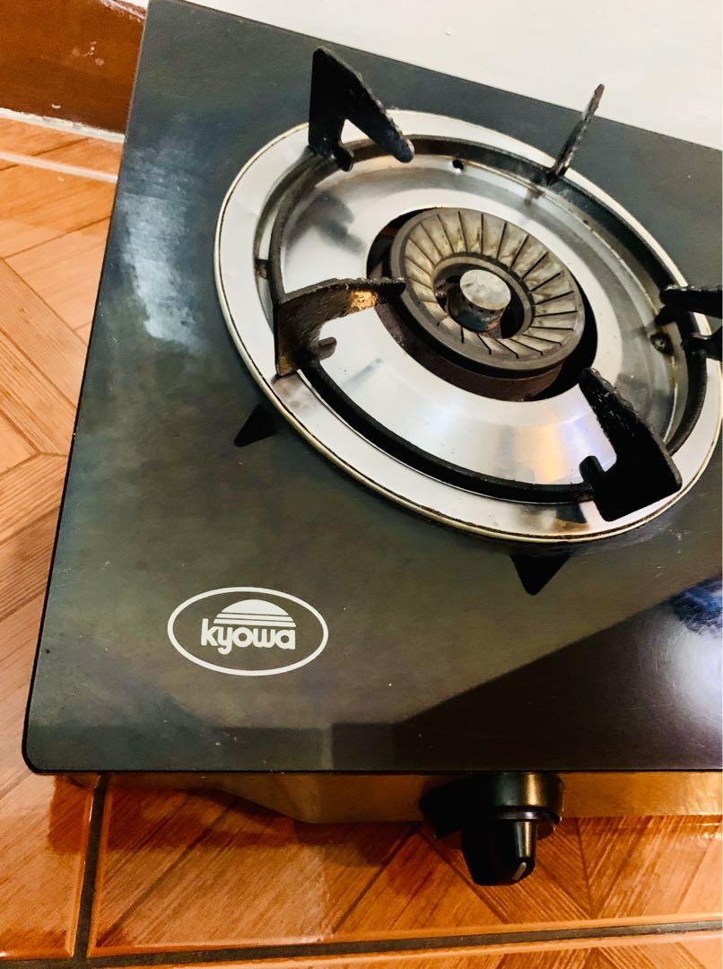 Kyowa Glass Top 2 burner Gas Stove, Furniture & Home Living, Bathroom