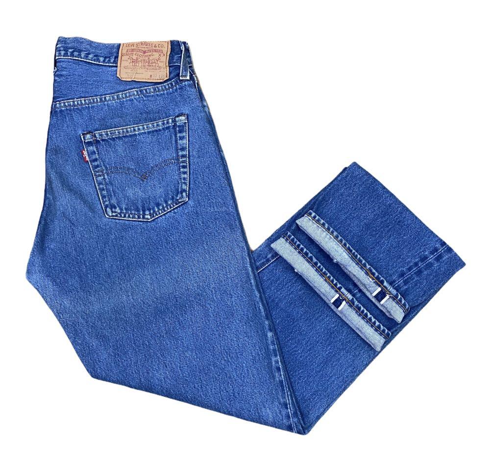 Levis 501 Jeans 80s RINDEM Button 524 Selvedge Straight Leg Jeans