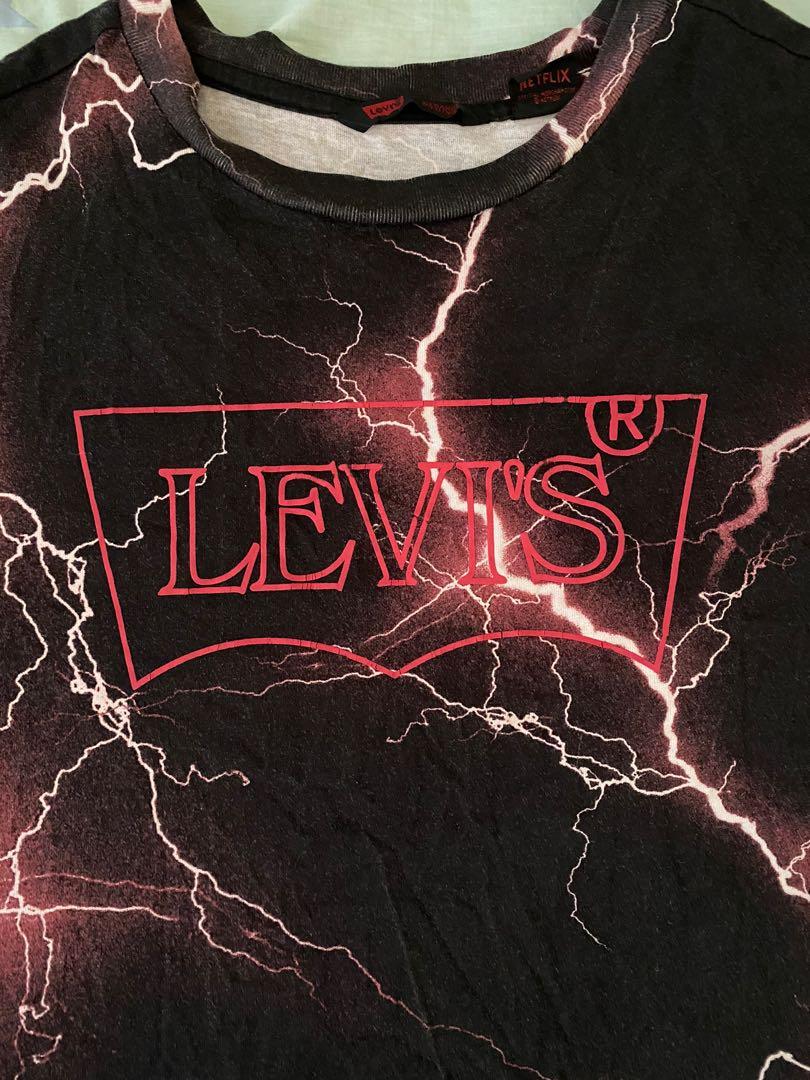 Levis stranger things lightning shirt Men s Fashion Tops Sets
