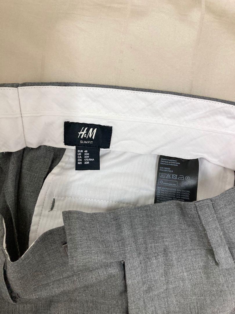 Light grey H M suit with pants ASOS pocket square Men s Fashion