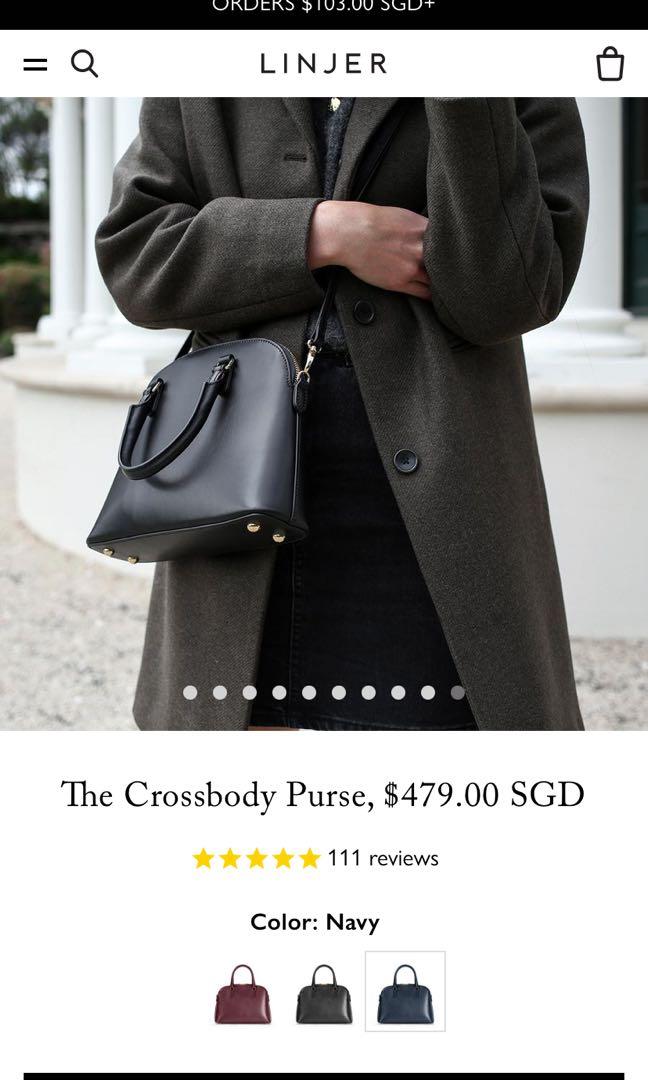 Linjer Crossbody Purse in Navy
