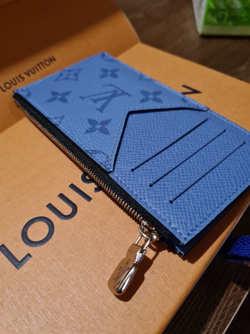 Louis Vuitton Coin Card Holder Monogram Taigarama Blue 2348871