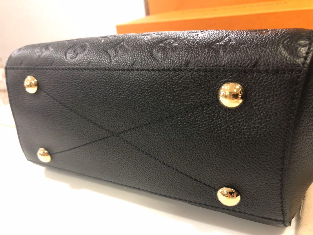 Montaigne leather handbag Louis Vuitton Black in Leather - 38205245