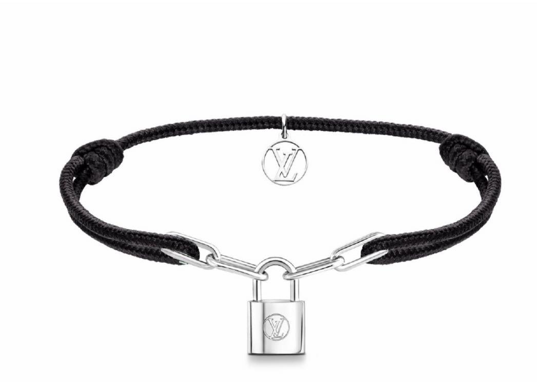 SILVER LOCKIT X VIRGIL ABLOH BRACELET, STERLING SILVER AND BLACK CORD 2021