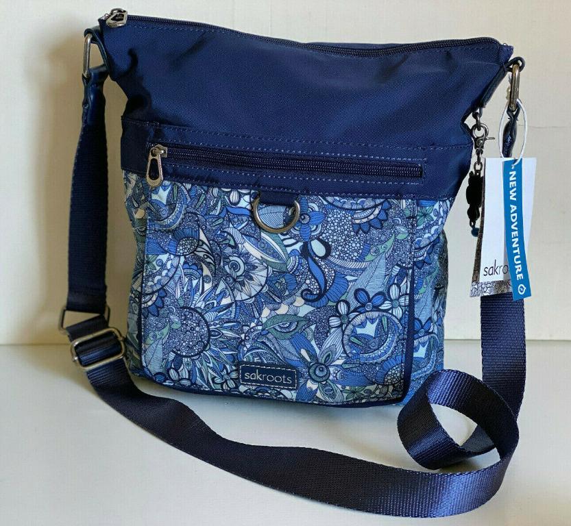 NEW SAKROOTS ARTIST CIRCLE BLUE STEEL SPIRIT DESERT CROSSBODY