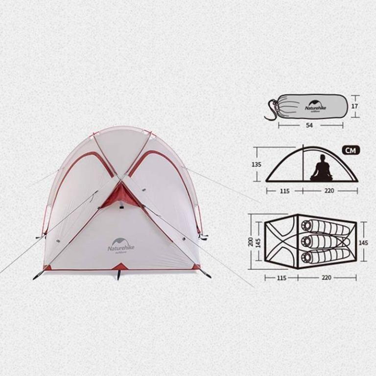 NH Naturehike hiby 3 tent 海比帳篷, 興趣及遊戲, 旅行, 旅遊- 旅行必需品及用品- Carousell