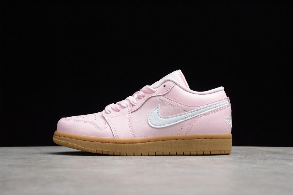NIKE Air Jordan 1 Low Pink Gum AJ1 DC0774 601 women pink shoes