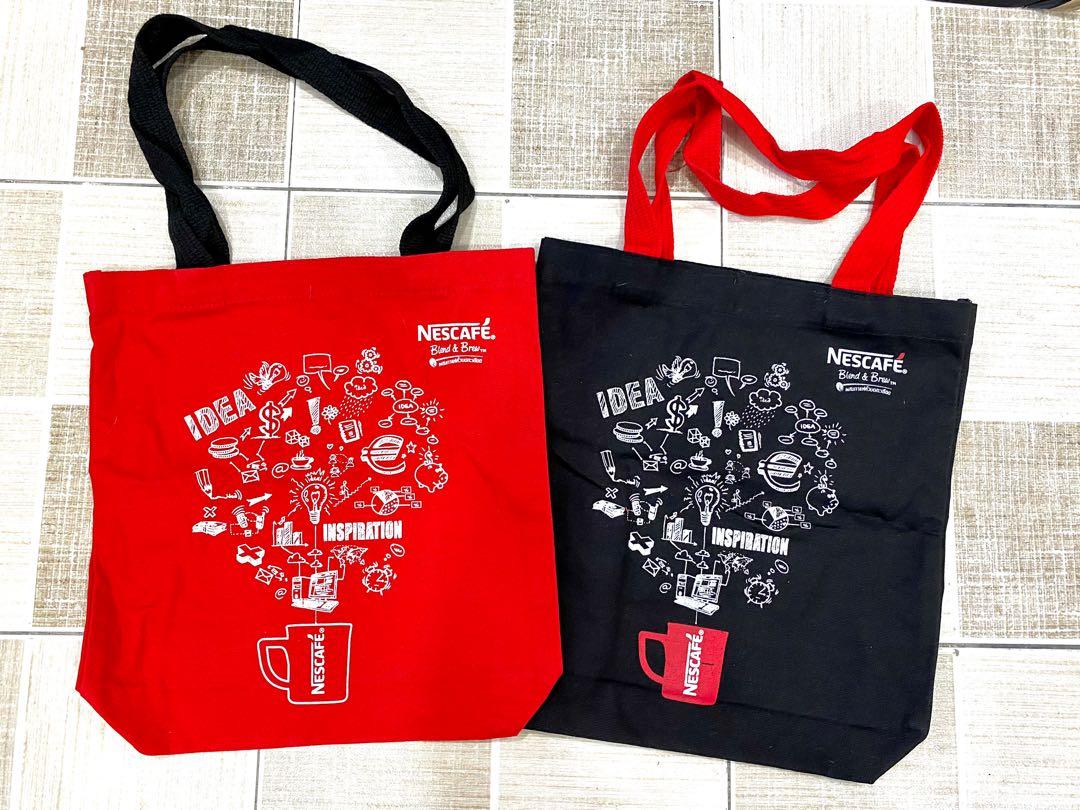 Nescafe Thailand Canvas Tote Bag Set Red Black Furniture Home Living Home Decor Vases Decorative Bowls on Carousell