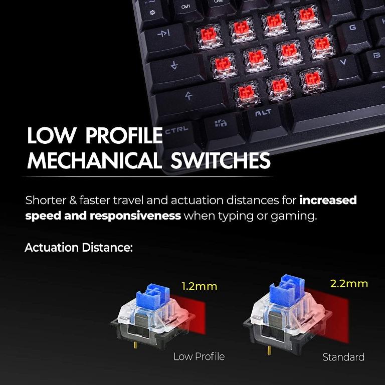 Tecware - Phantom L Low Profile RGB背光電競機械鍵盤(青/紅/茶軸), 電腦＆科技, 電腦周邊及配件, 電腦 ...
