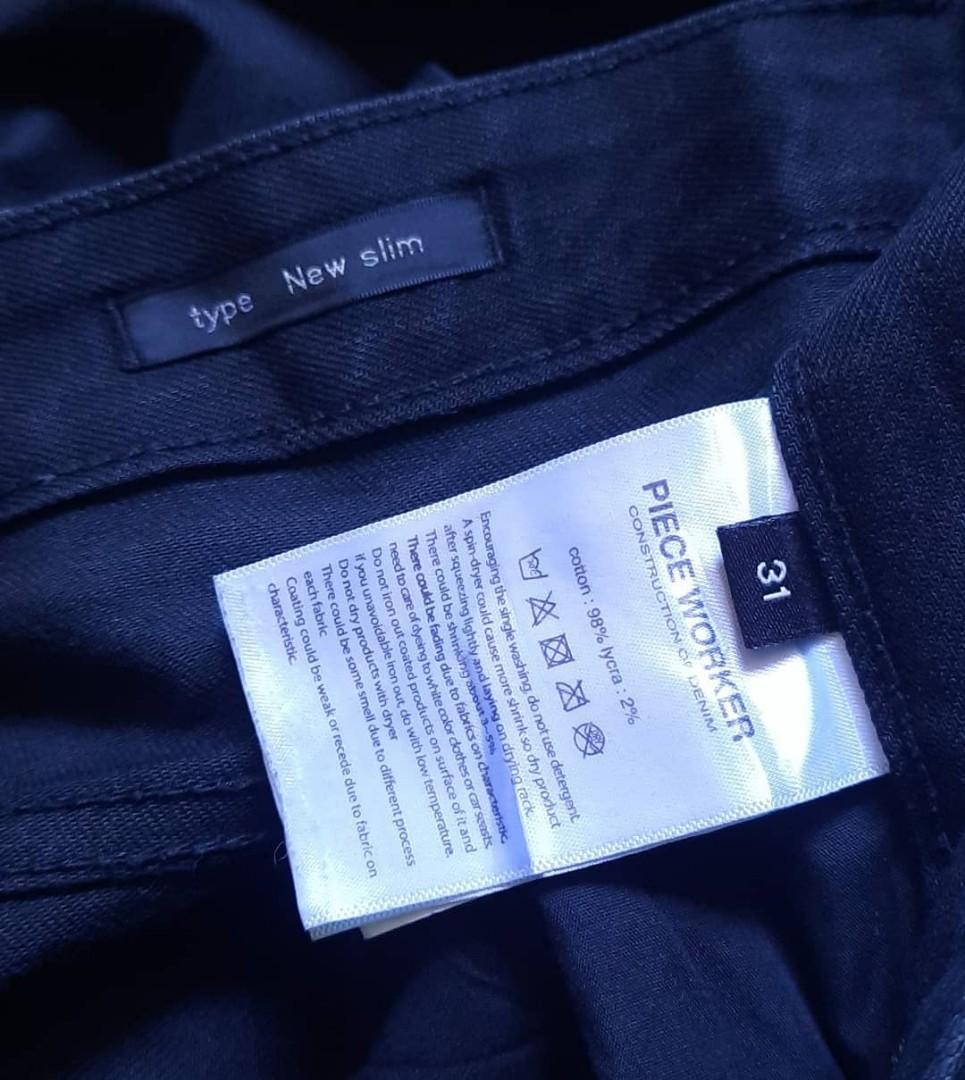 PIECE WORKER SLIM JEANS, Fesyen Pria 