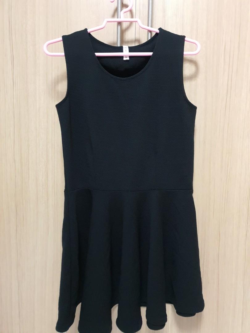 Plain Black Dress, Women's Fashion