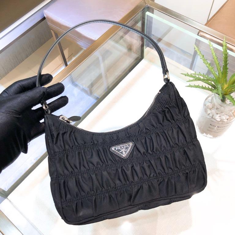 Prada nylon and leather 2025 mini bag