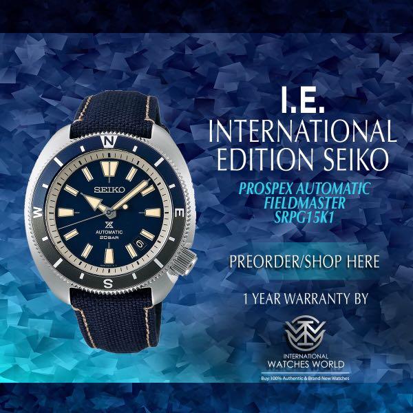 SEIKO INTERNATIONAL EDITION PROSPEX FIELDMASTER AUTOMATIC BLUE CANVAS BAND  SRPG15K1, Mobile Phones & Gadgets, Wearables & Smart Watches on Carousell