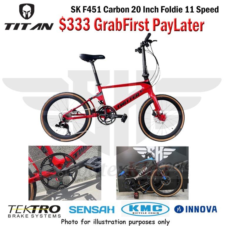 installment sk f 451 20inch 451 carbon folding bike new design 9kg 11 speed sports equipment bicycles parts bicycles on carousell