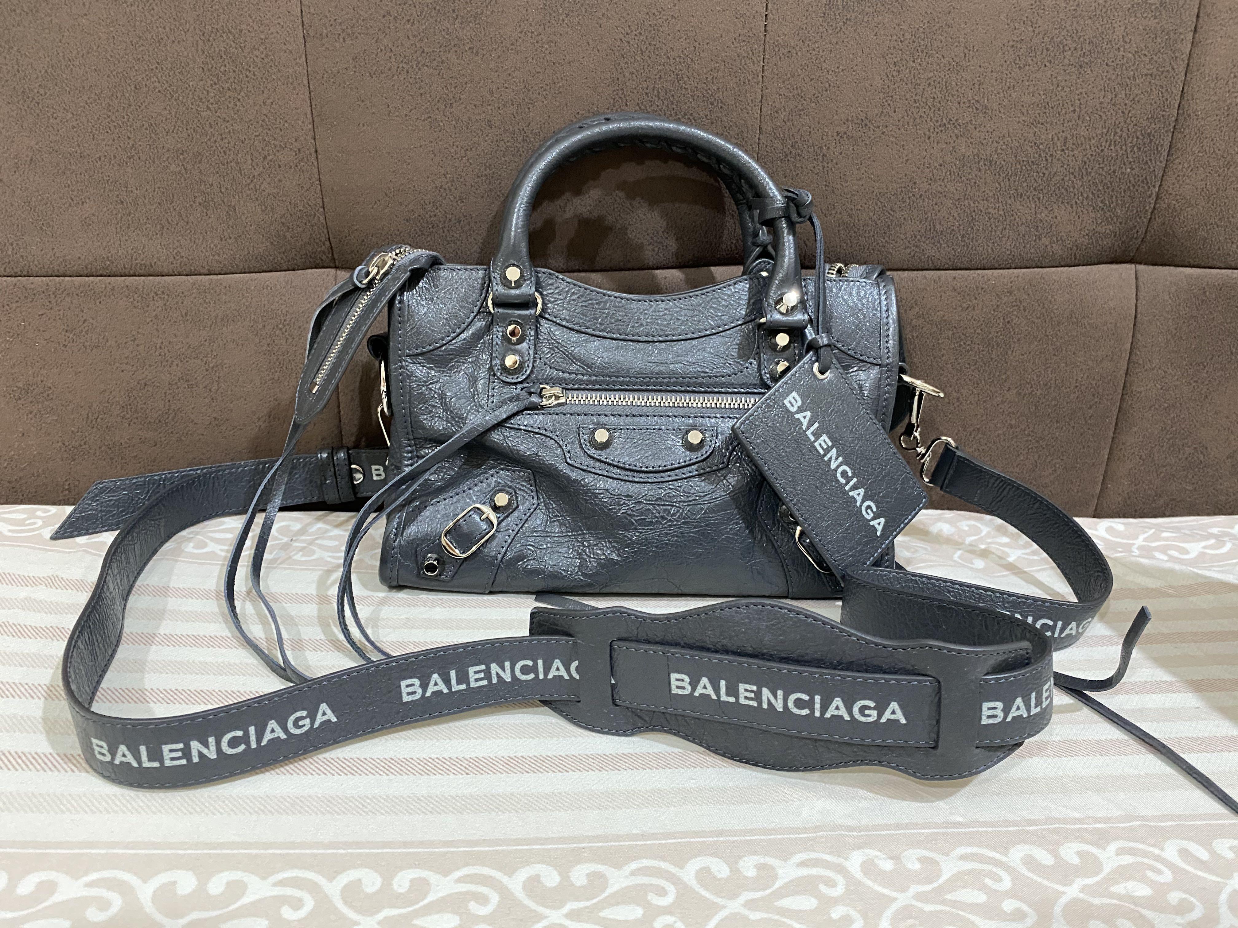 SUPER SALE ‼️ Authentic Balenciaga Mini city logo strap, Luxury, & on Carousell