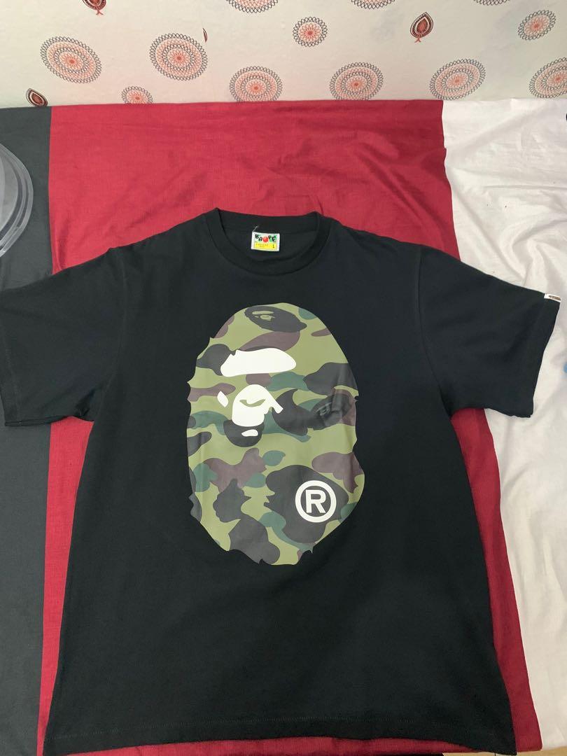 t shirt bape 1st green camo Men s Fashion Tops Sets Tshirts