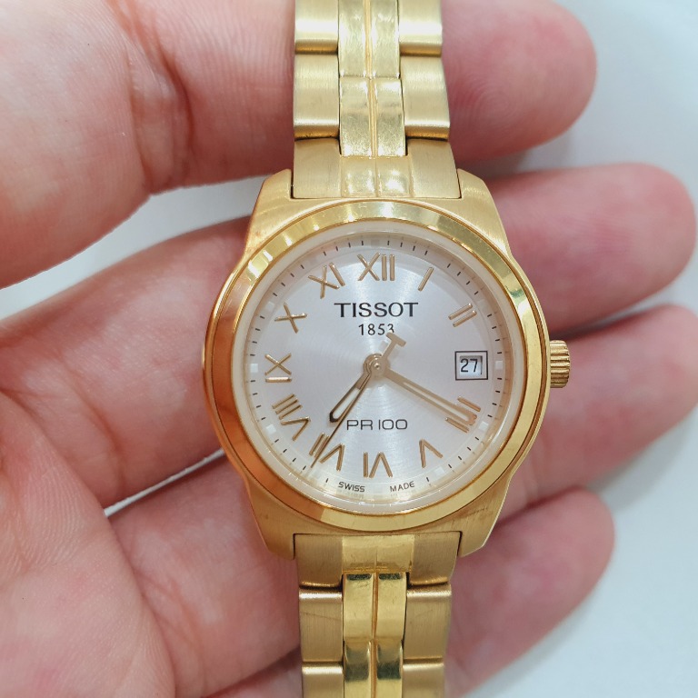 Tissot Pr100 Lady Watch 26mm Full Gold PVD