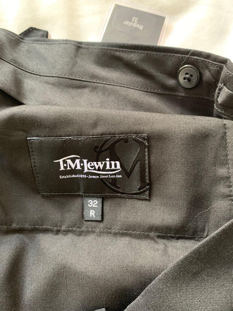TM Lewin Tuxedo Black Pants (New), Men 