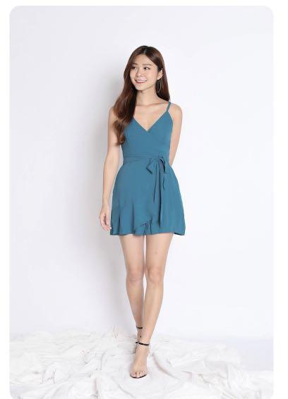 Teal romper dress Clearance