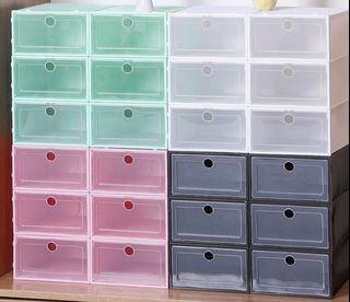 Transparent Shoe Box Organizer Multi use Plastic Shoe Box Storage Box