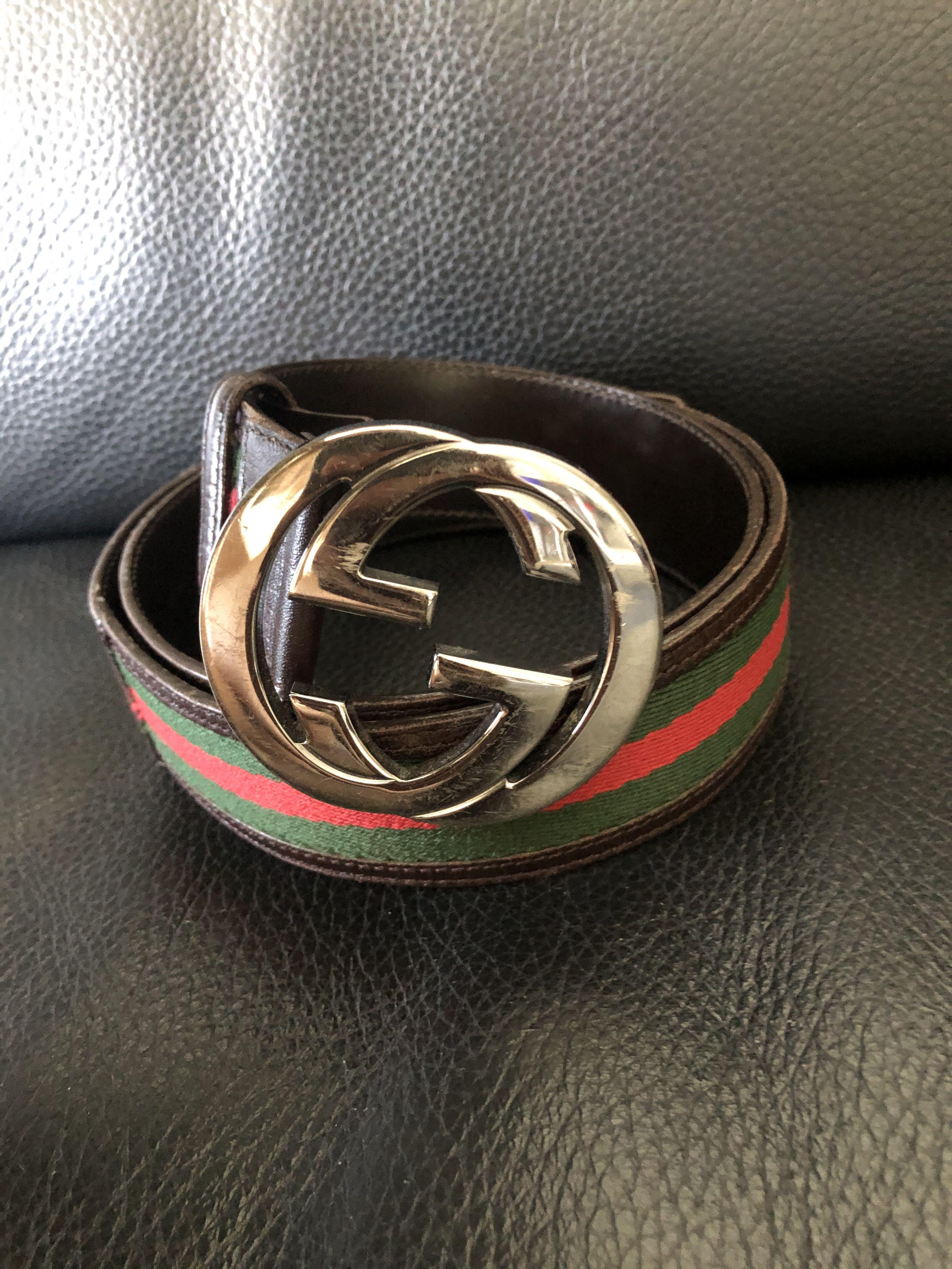 Mens gucci belt used sale