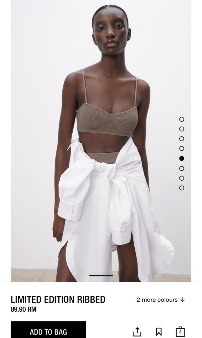 Zara limited edition ribbed top and briefs, Women's Fashion, Tops,  Sleeveless on Carousell