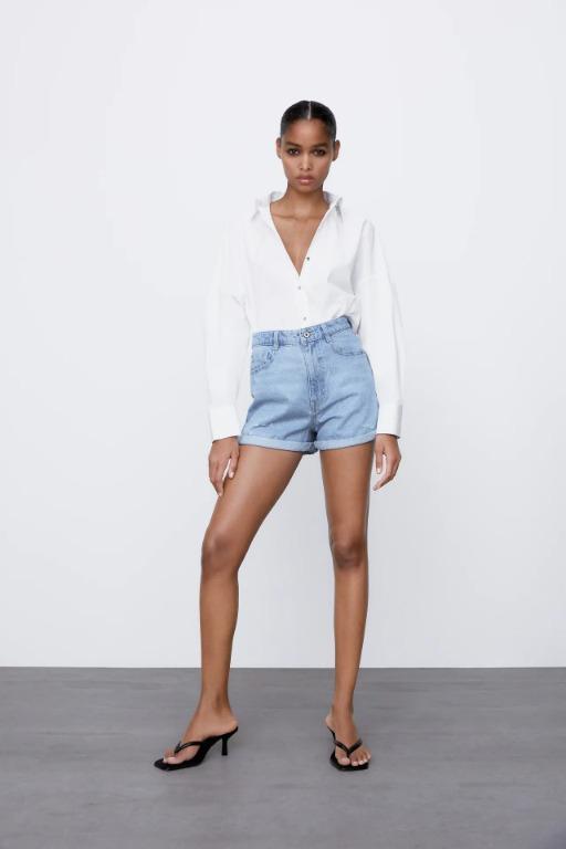 Mom fit bermuda shorts zara hotsell