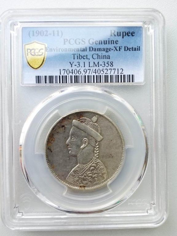 中国銀幣 チベット銀幣 光緒帝像 四川省造 ルビー 本物 上品 無領橫