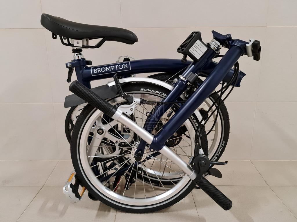BNIB Brompton S2L Tempest Blue Also available S6L RAW LACQUER S6L S2L Racing Green Tempest Blue H2L Black Orange Cloud Blue House
