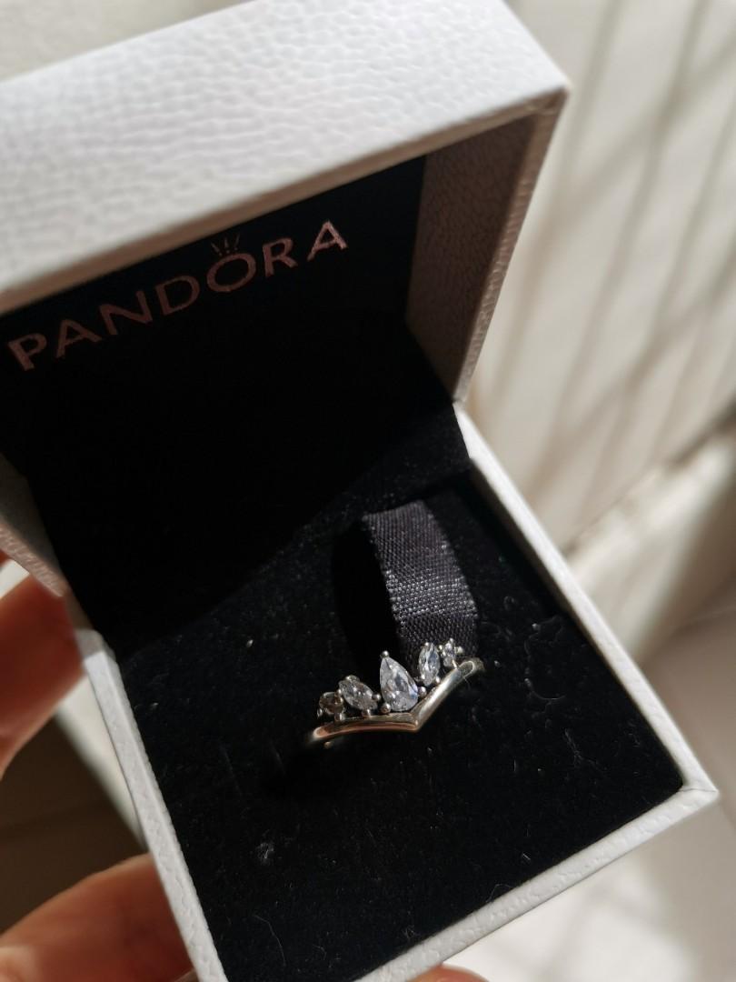 Sparkling pear & marquise wishbone hot sale ring