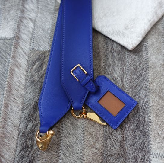 Hermes Canvas Strap 70 cm Blue Canvas Swift, Luxury, Accessories on  Carousell