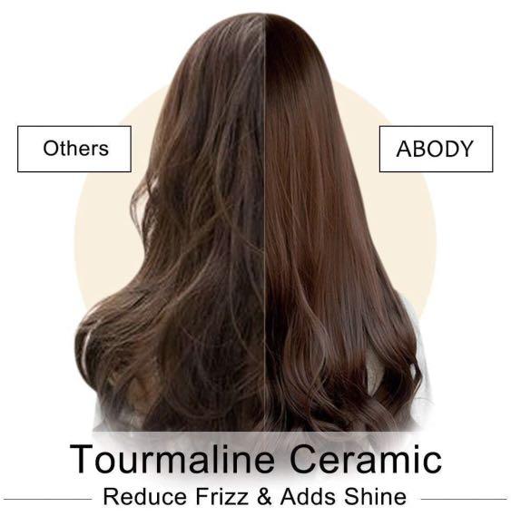 Abody Curling Iron 1.25 Inch Hair Curling Wand with Tourmaline Ceramic Coating 140 430 for All Types of Hair Dual Voltage Include Heat Resistant Glove Rose Gold Rose Gold Amazon s