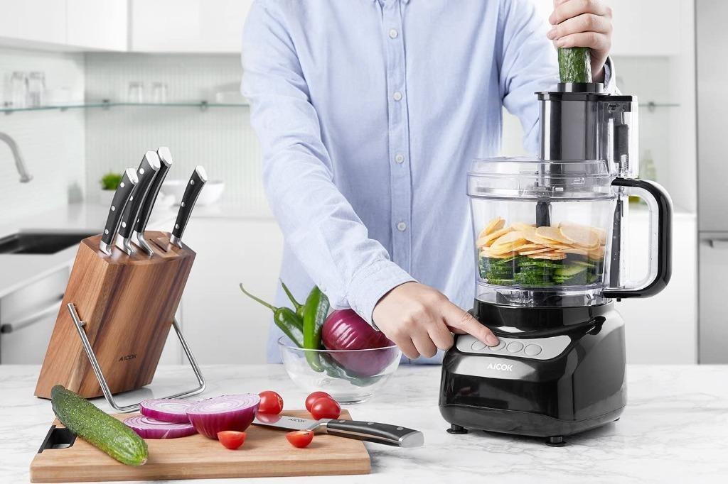 Aicok FP9042AGS Food Processor, Multifunctional 1.8L Electric Food