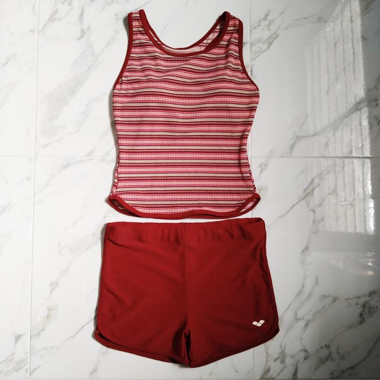 Red swim shorts women's deals