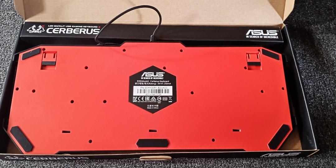Asus Cerberus Gaming Keyboard (Category: Computer Keyboard) located in San Juan City. Submitted by marnellie1 (Listing ID 1090886253, Image 2). Description: Brand New Open Box for Testing color Backlight- Red,Blue meet up j.ruiz lrt 2 available in shipment via app shipping fee will be shouldered by the buyer.